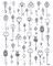 20 Type of 40 Pieces Vintage Skeleton Key Charms, Antique Silver Key Charms for Necklace Pendant DIY Jewelry Making Supplies Wedding Favors